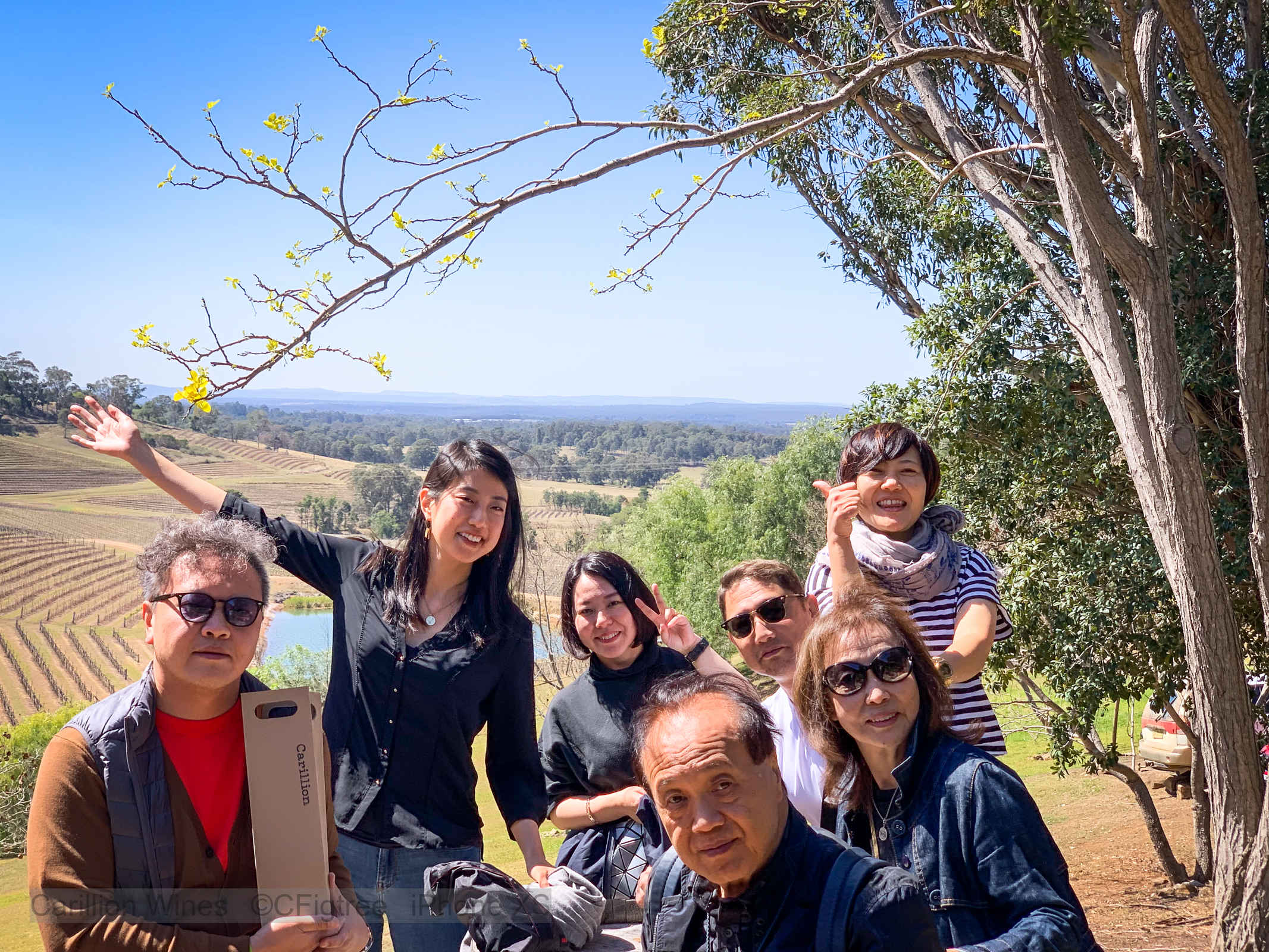 Tours from the Hunter Valley, a group at Carillion cellar door