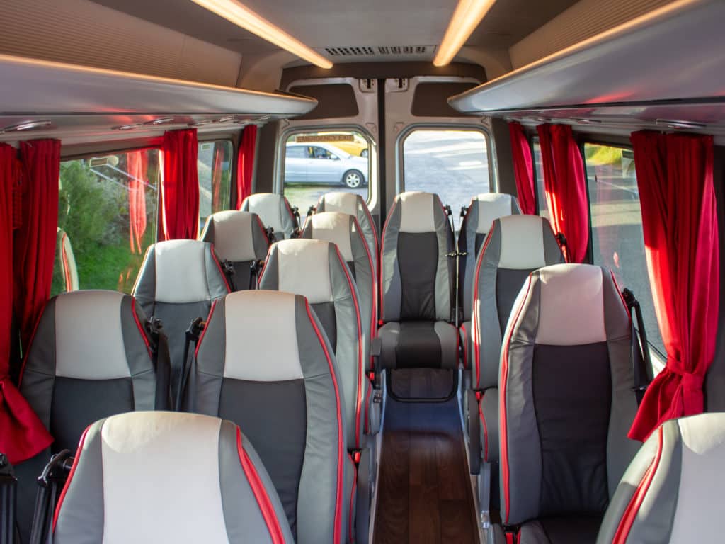 Sprinter interior looking rear.